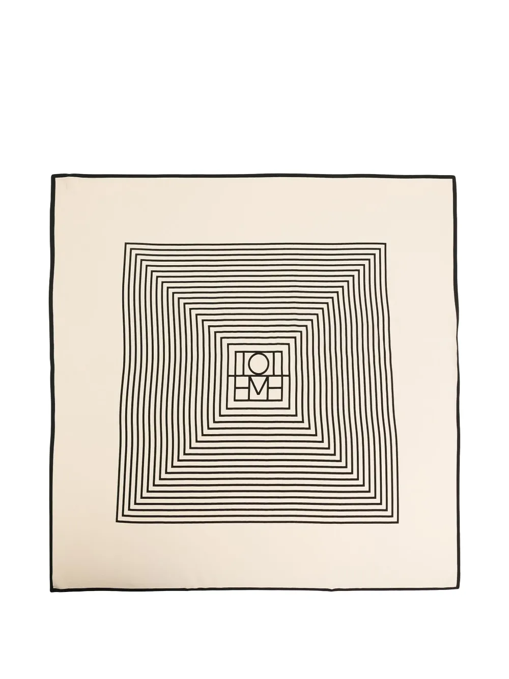 TOTEME striped geometric silk scarf - Toni neutri