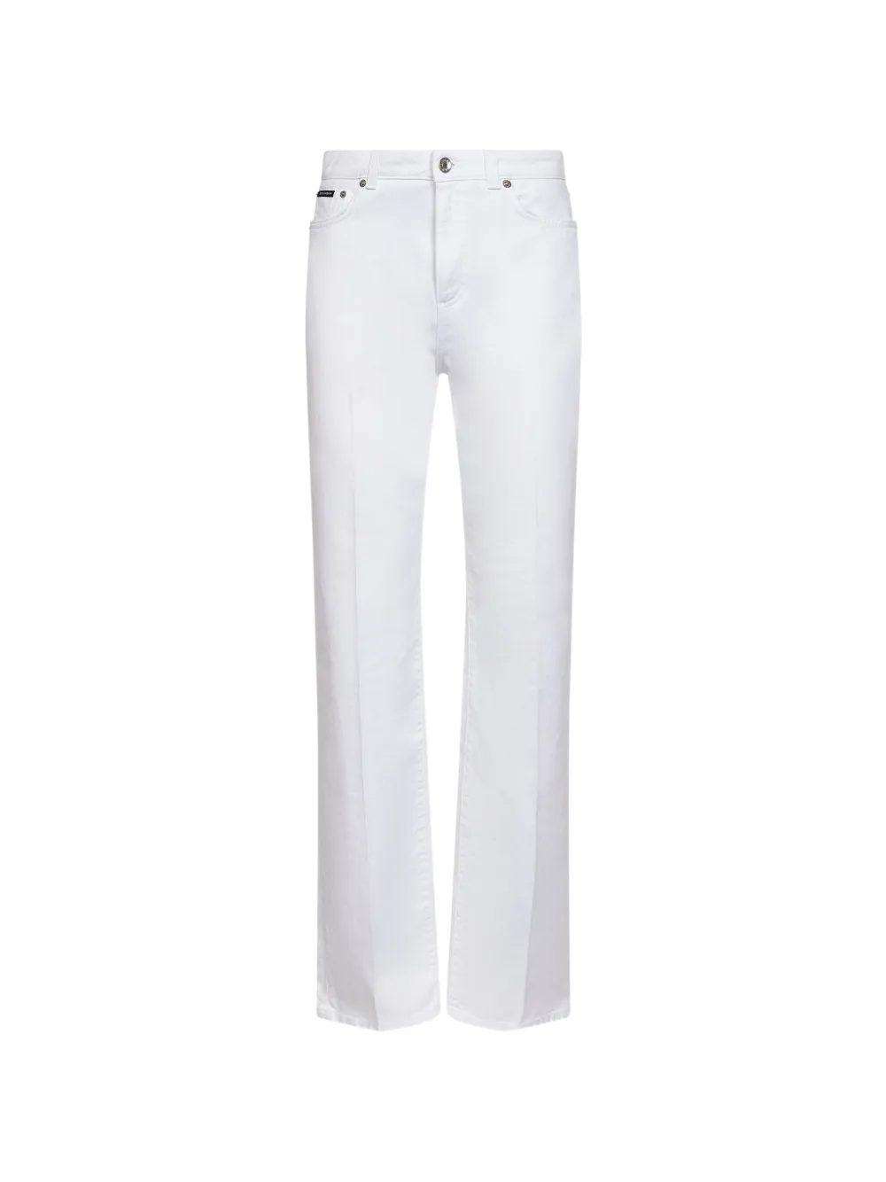 Dolce & Gabbana logo button flared jeans - Bianco