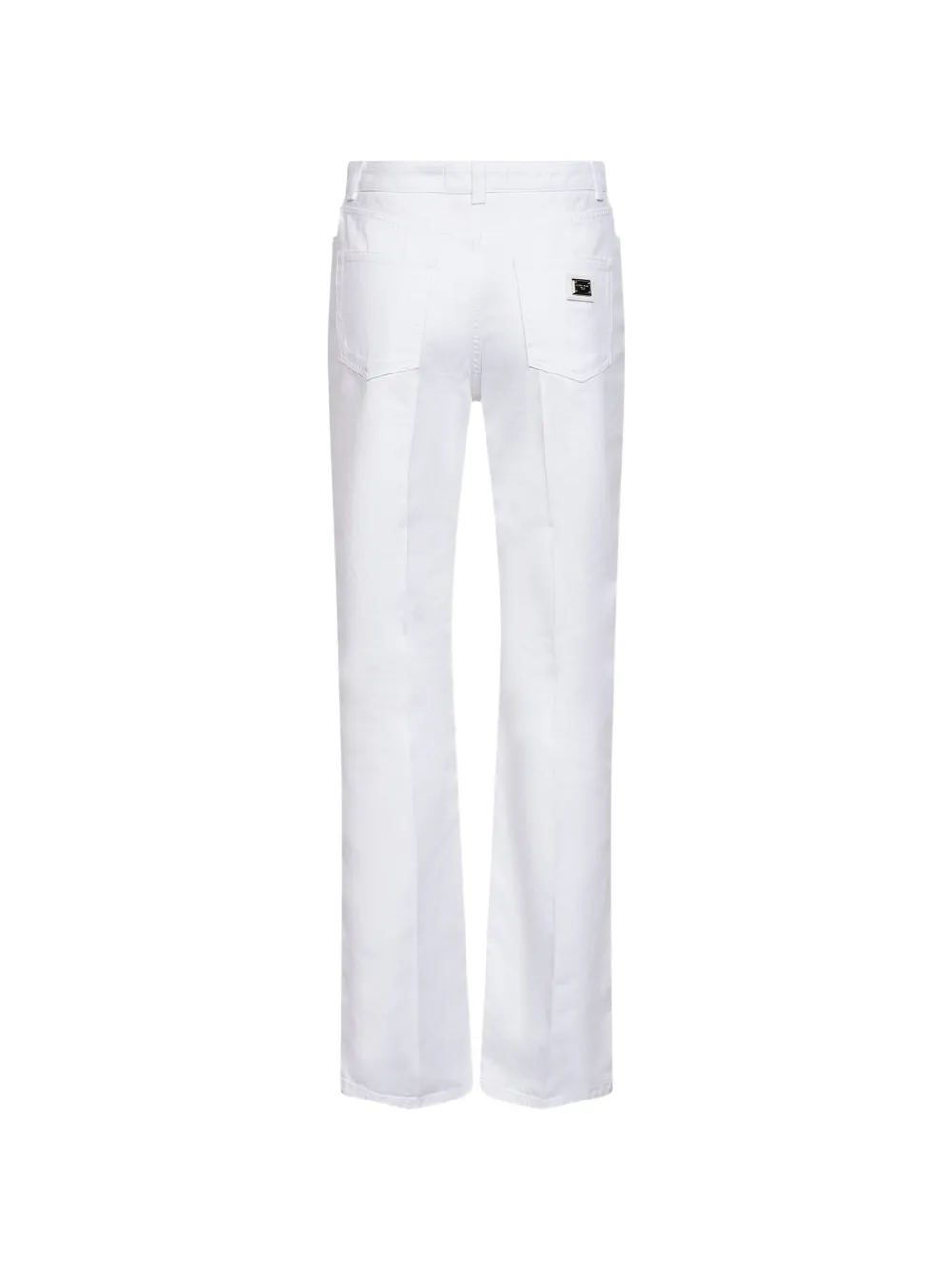 Dolce & Gabbana logo button flared jeans - Wit