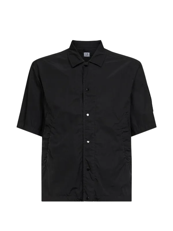 C.P. Company Chrome-r Short-sleeve Lens Overshirt in Black