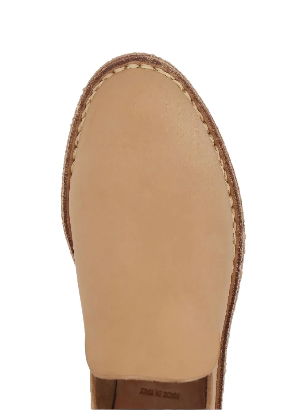 Guidi Leren loafers met ronde neus Beige