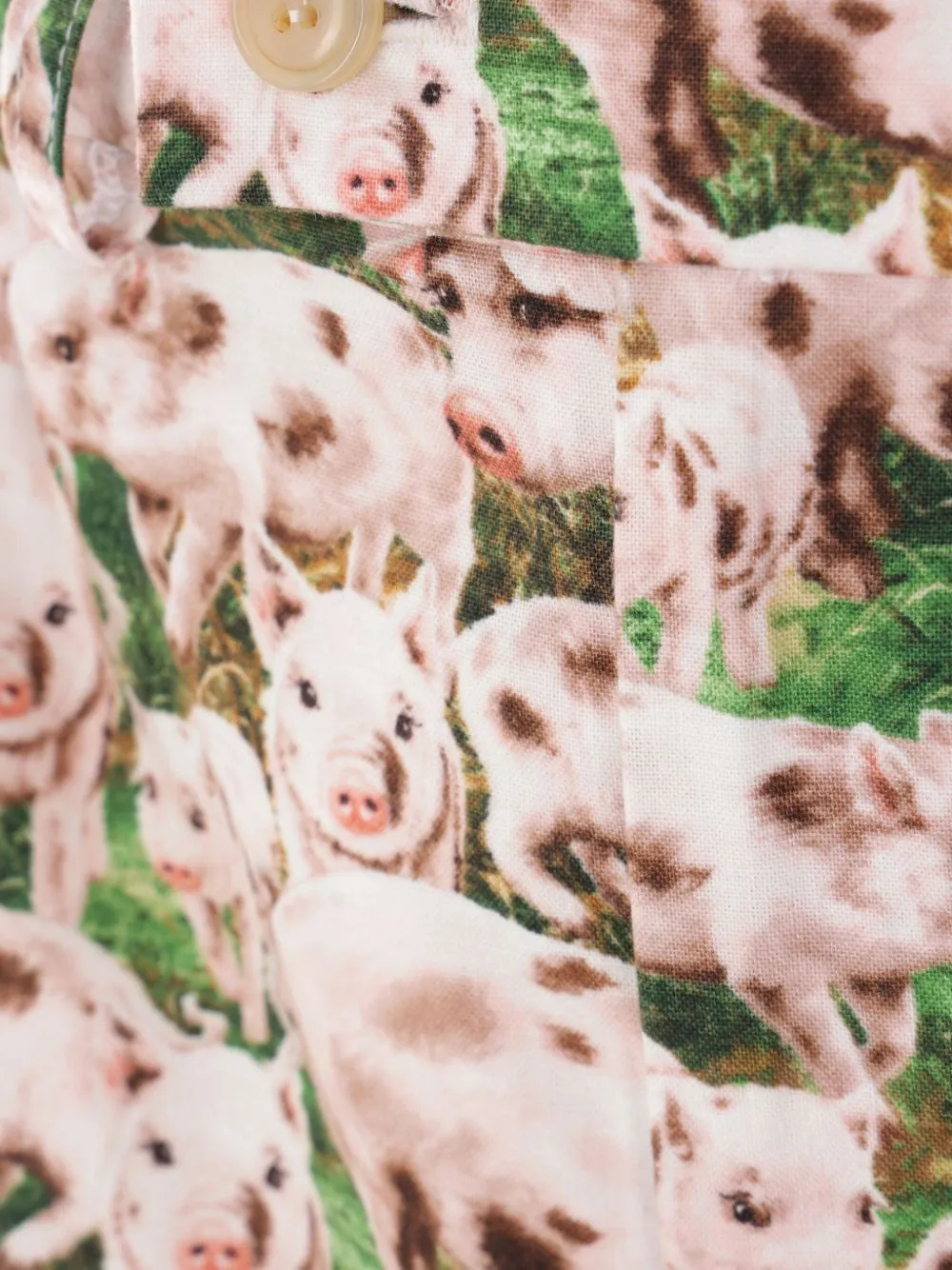 Pigs Print Pleated Shorts