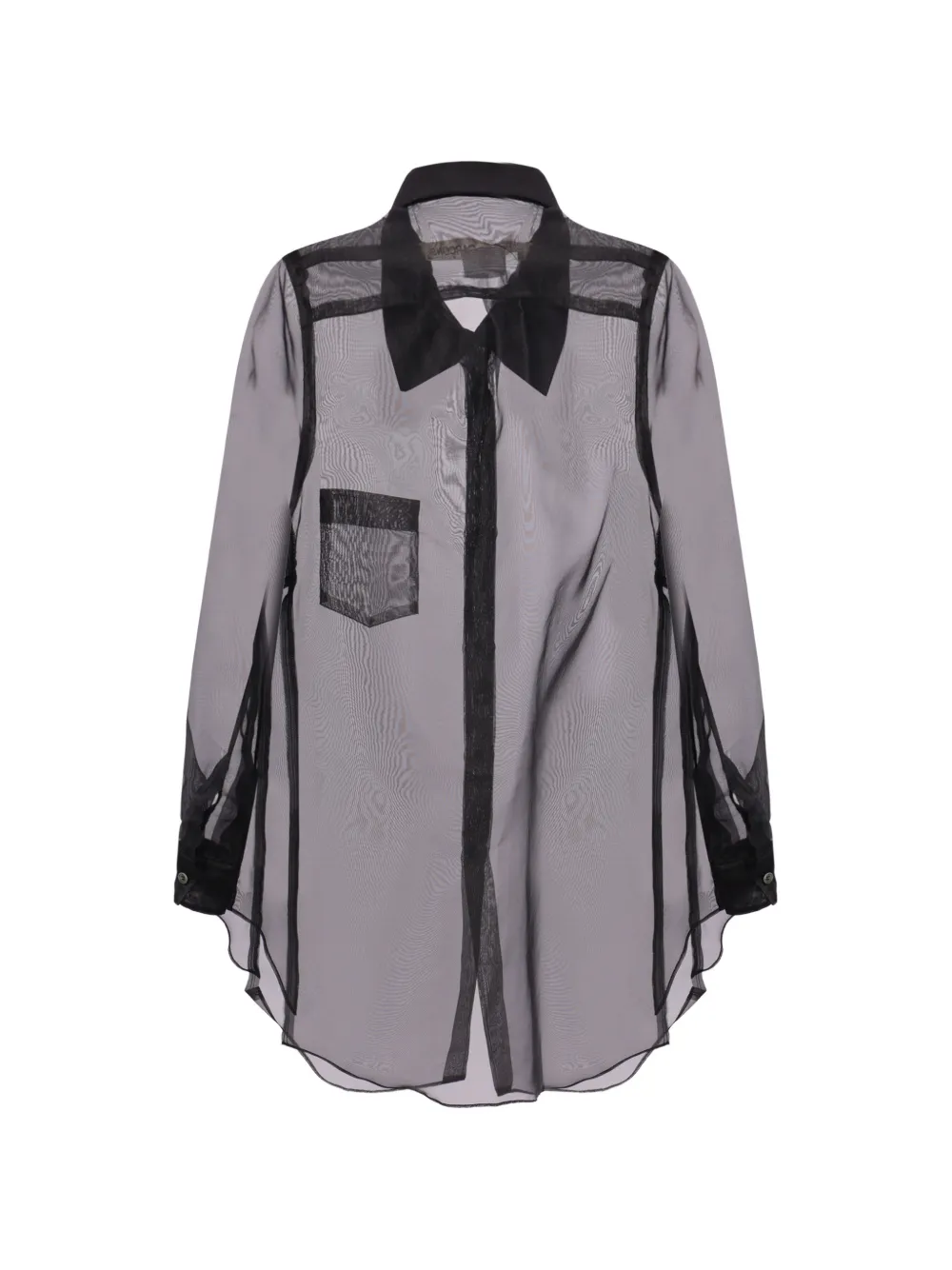 Comme Des Gar&ccedil;ons organza pocket shirt - Zwart