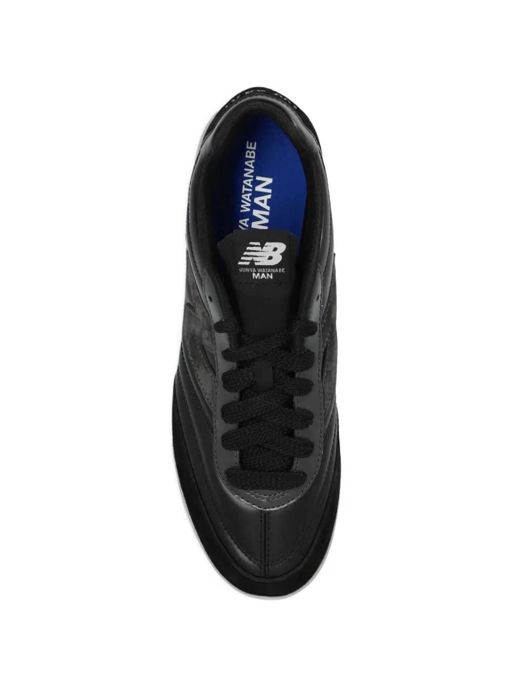 Junya Watanabe Soepele leren suède sneakers Zwart