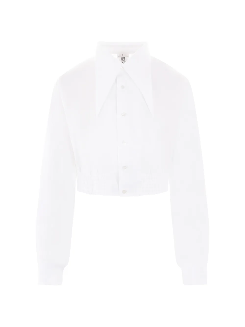 Noir Kei Ninomiya oversize collar elastic shirt - Bianco