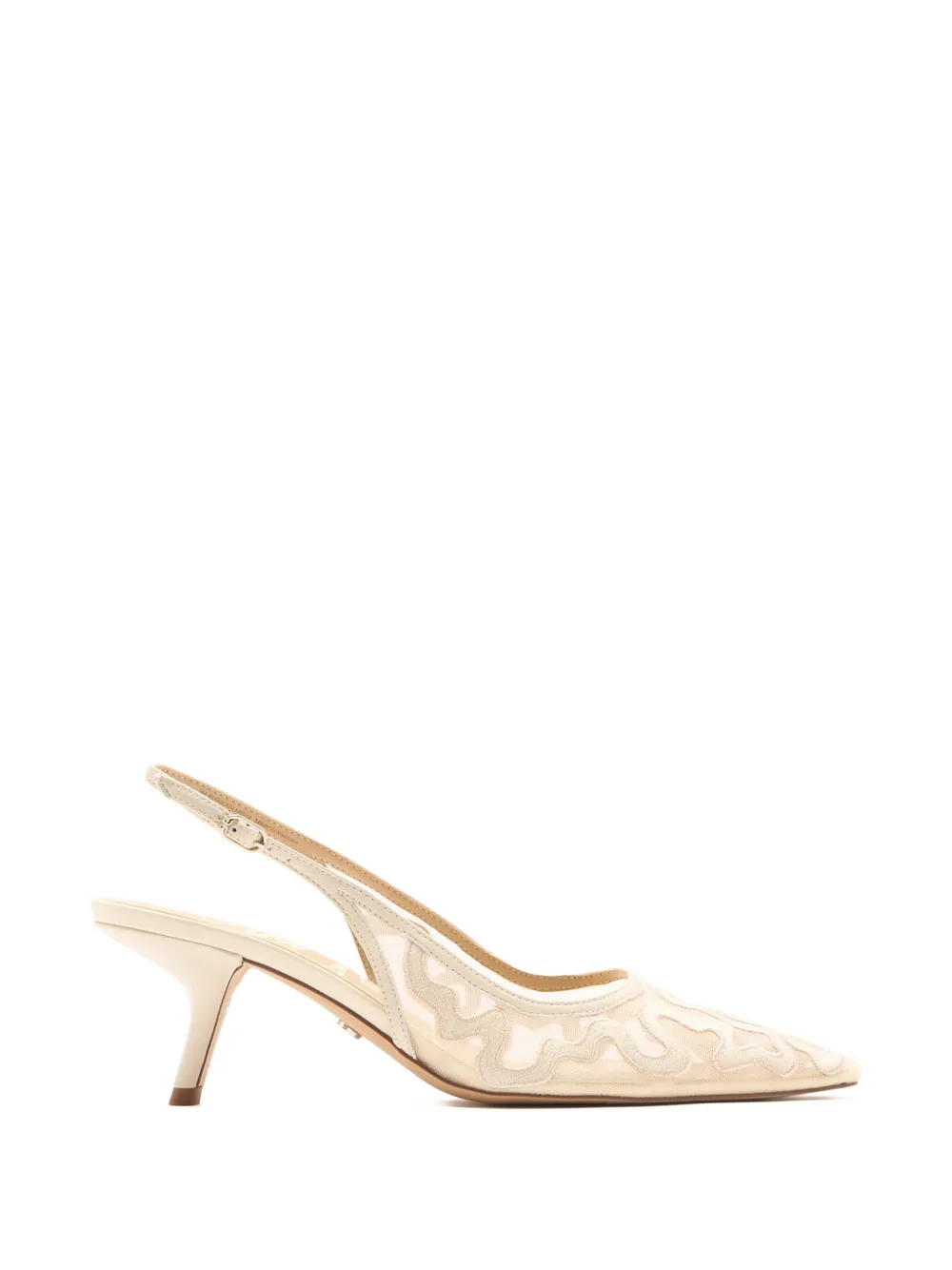 Sam Edelman Bianka slingback pumps met borduurwerk Beige