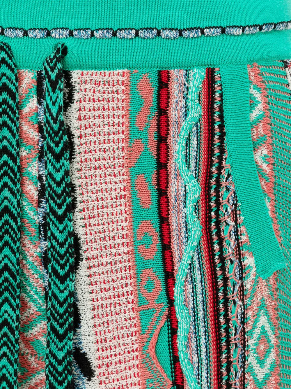 Laneus Knitted Patterned Shorts In Multi