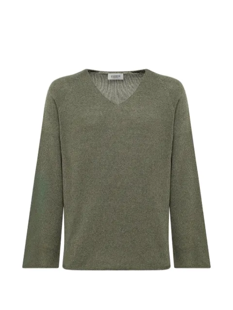 Laneus V-neck long-sleeve jumper