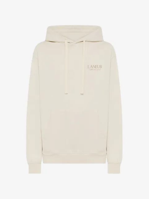 Laneus print hooded sweatshirt