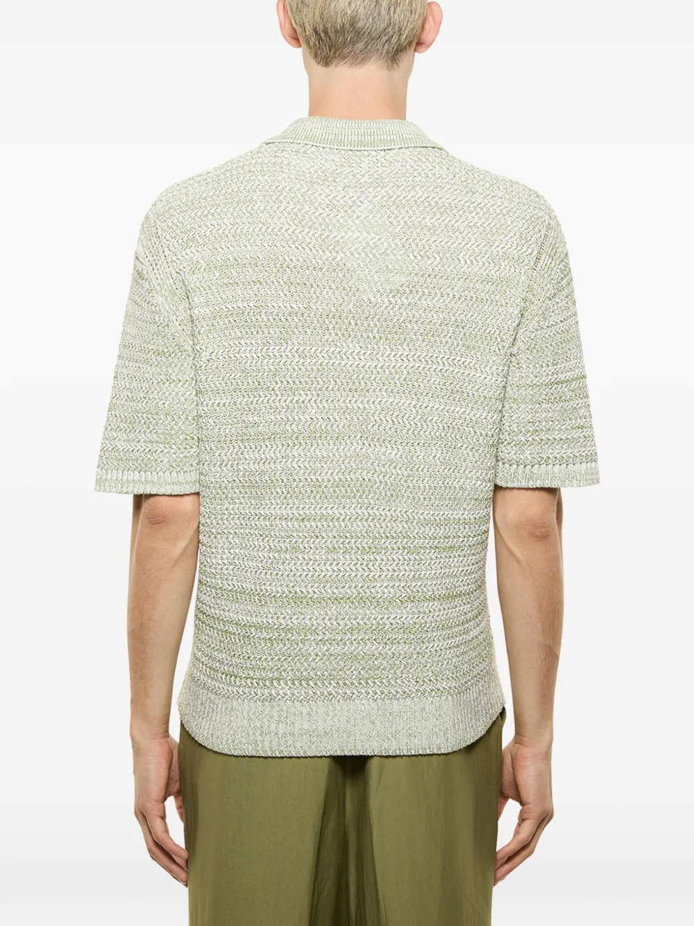 Laneus Gebreid boxy T-shirt Groen