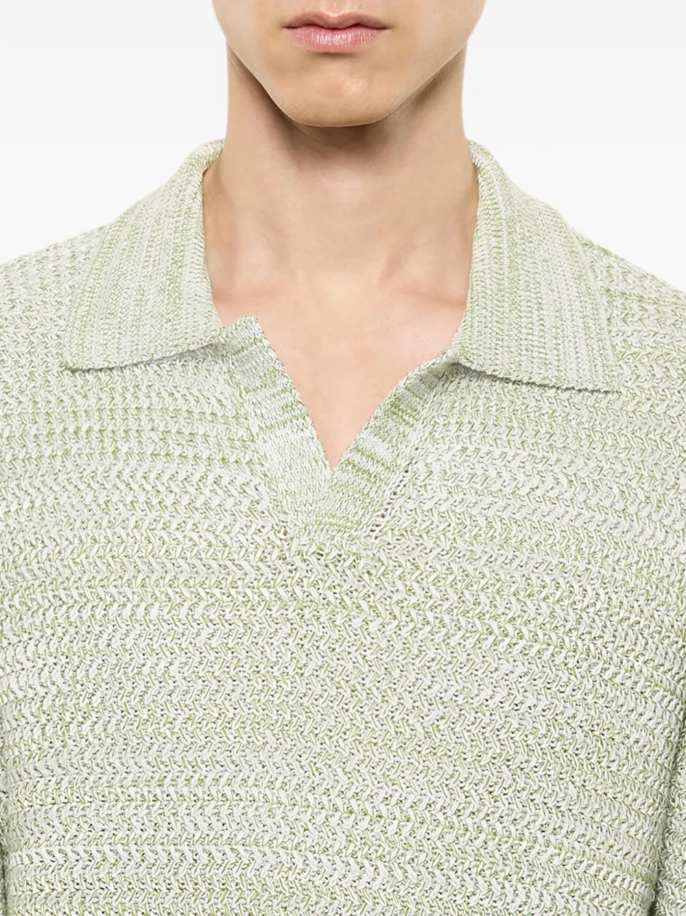 Laneus Gebreid boxy T-shirt Groen