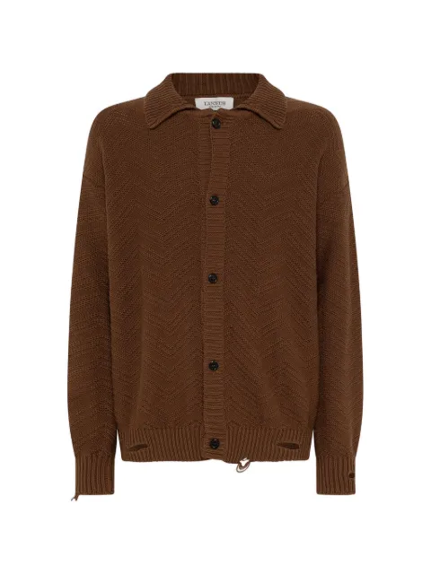 Laneus 박시 핏 니트 폴로 셔츠