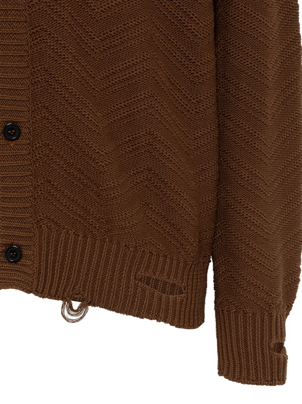  Laneus Boxy Fit Knitted Polo - Brown 