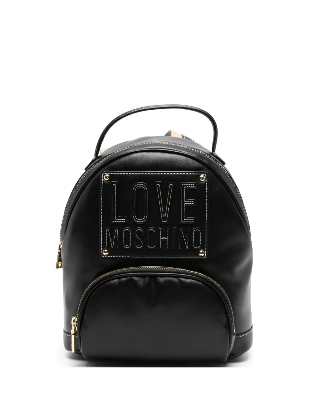 Love Moschino logo-appliqué backpack - Nero