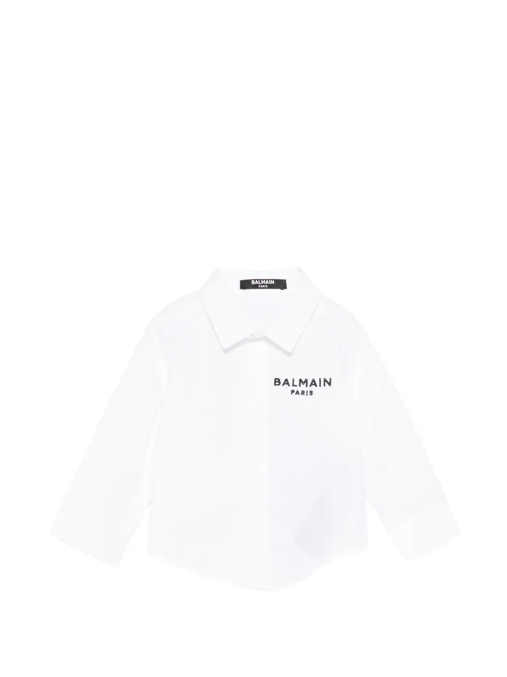 Balmain Kids logo-embroidered shirt - Bianco