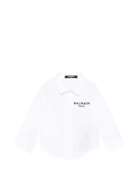 Balmain Kids logo-embroidered shirt
