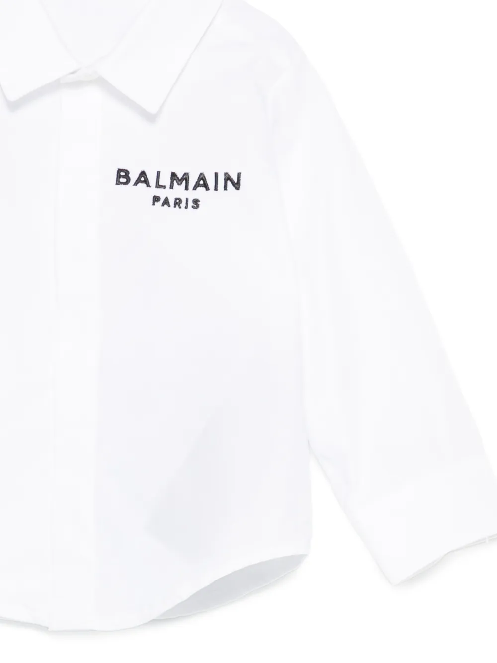 Balmain Kids Shirt met geborduurd logo Wit