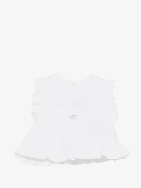 Balmain Kids playera con volantes