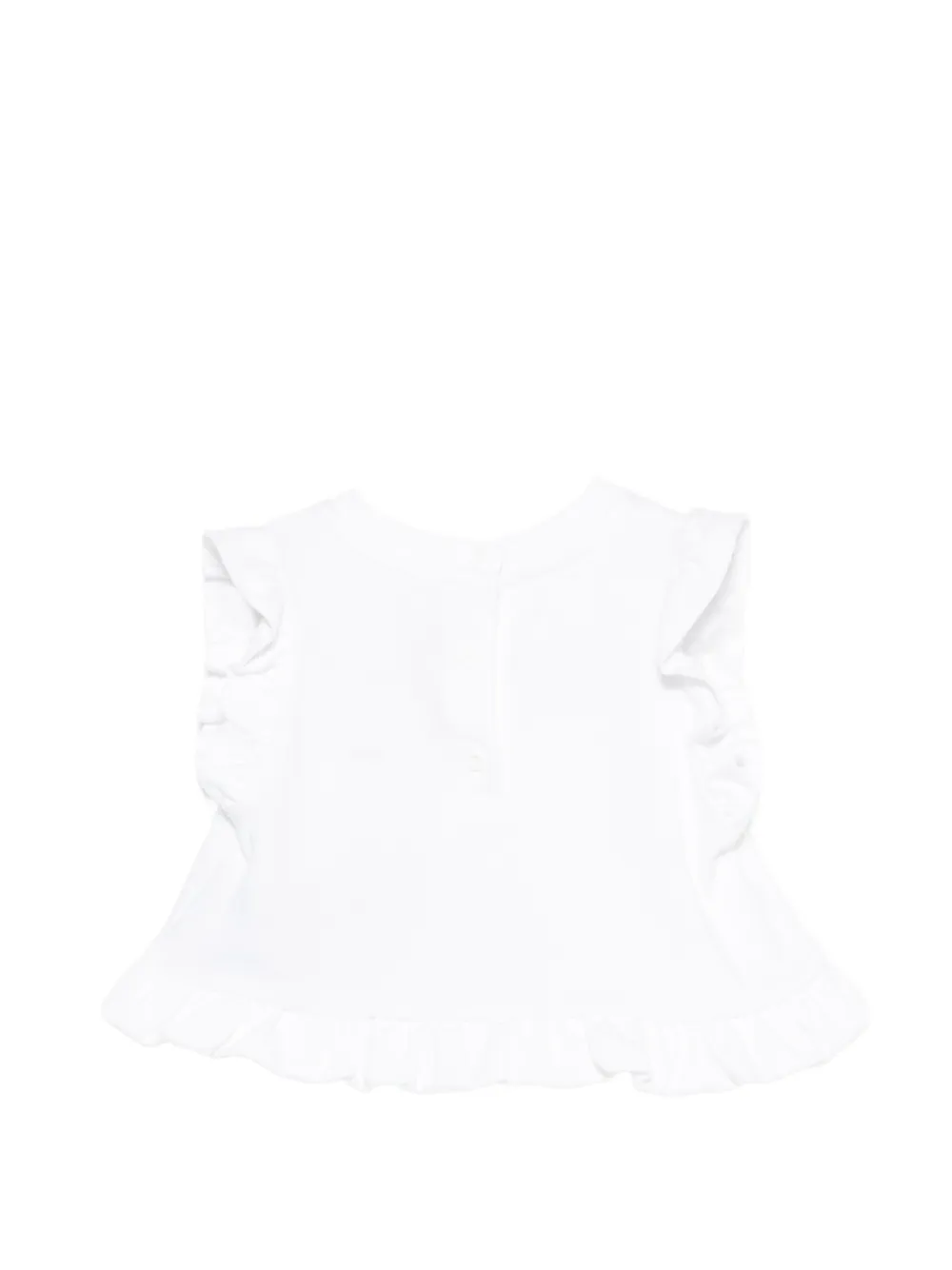  Balmain Kids Ruffled-hem T-shirt - White 