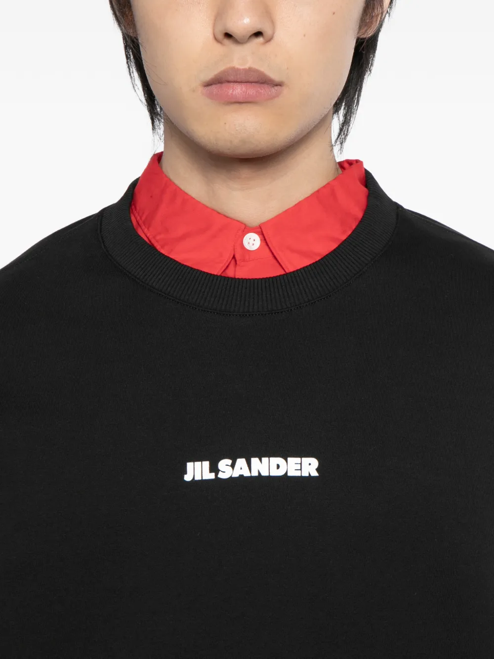 Jil Sander Sweater met logoprint Zwart