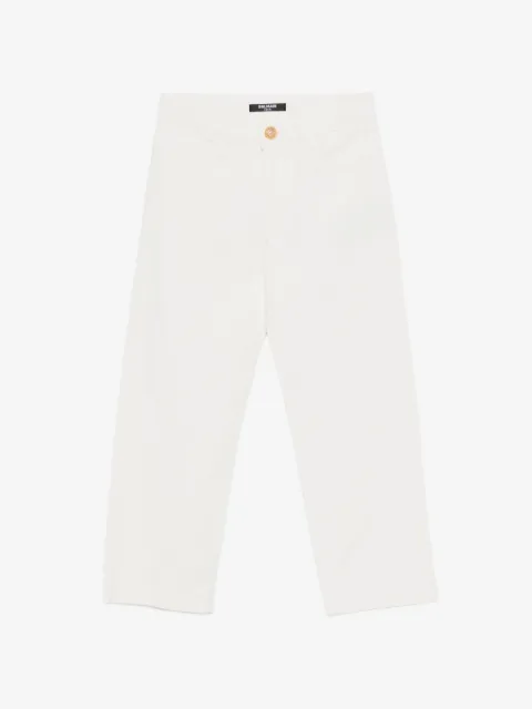 Balmain Kids button-embellished jeans