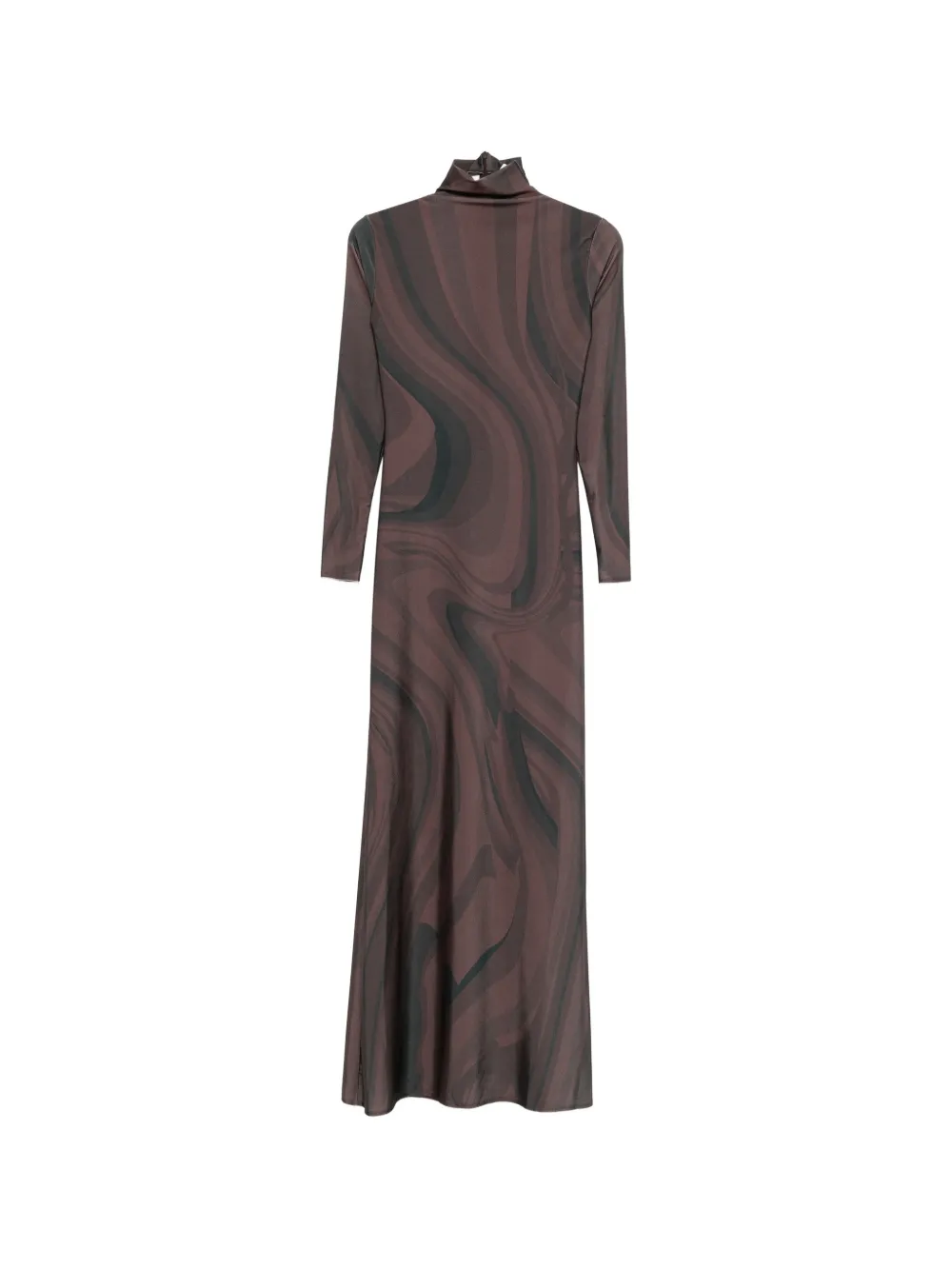 Atu Body Couture roll-neck print maxi dress - Braun