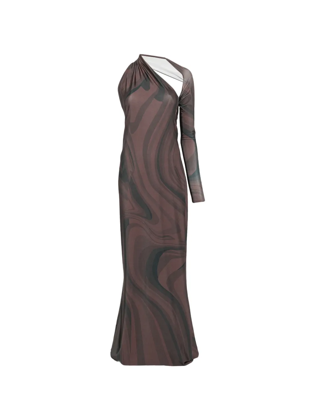 Atu Body Couture one-shoulder cutout maxi dress - Marrone