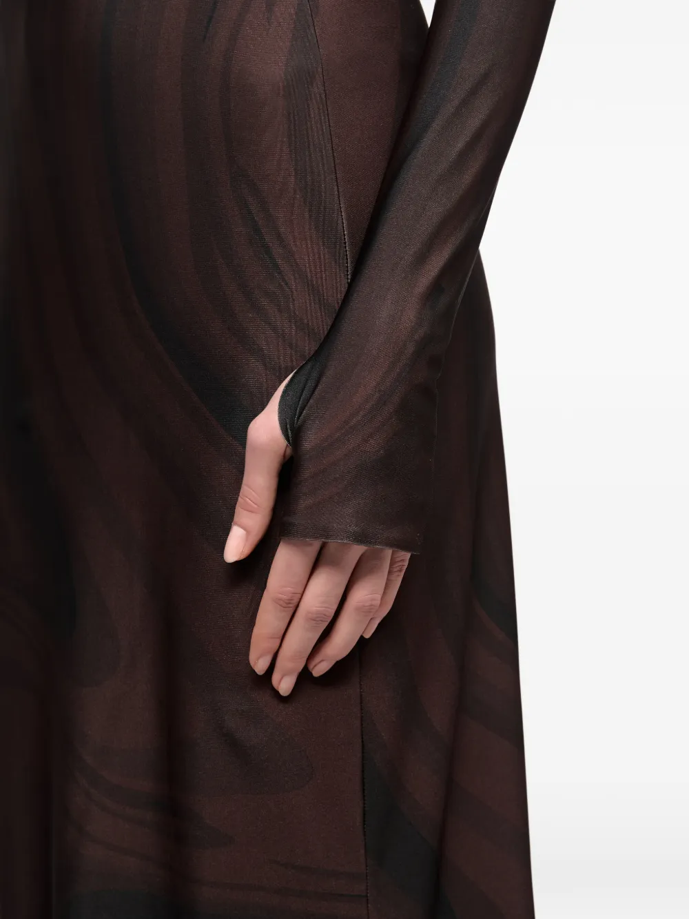 Atu Body Couture Asymmetrische maxi-jurk Bruin