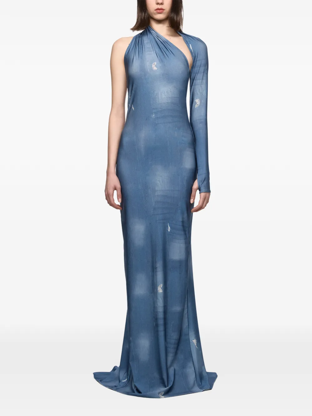 Atu Body Couture one-shoulder maxi dress - Blu