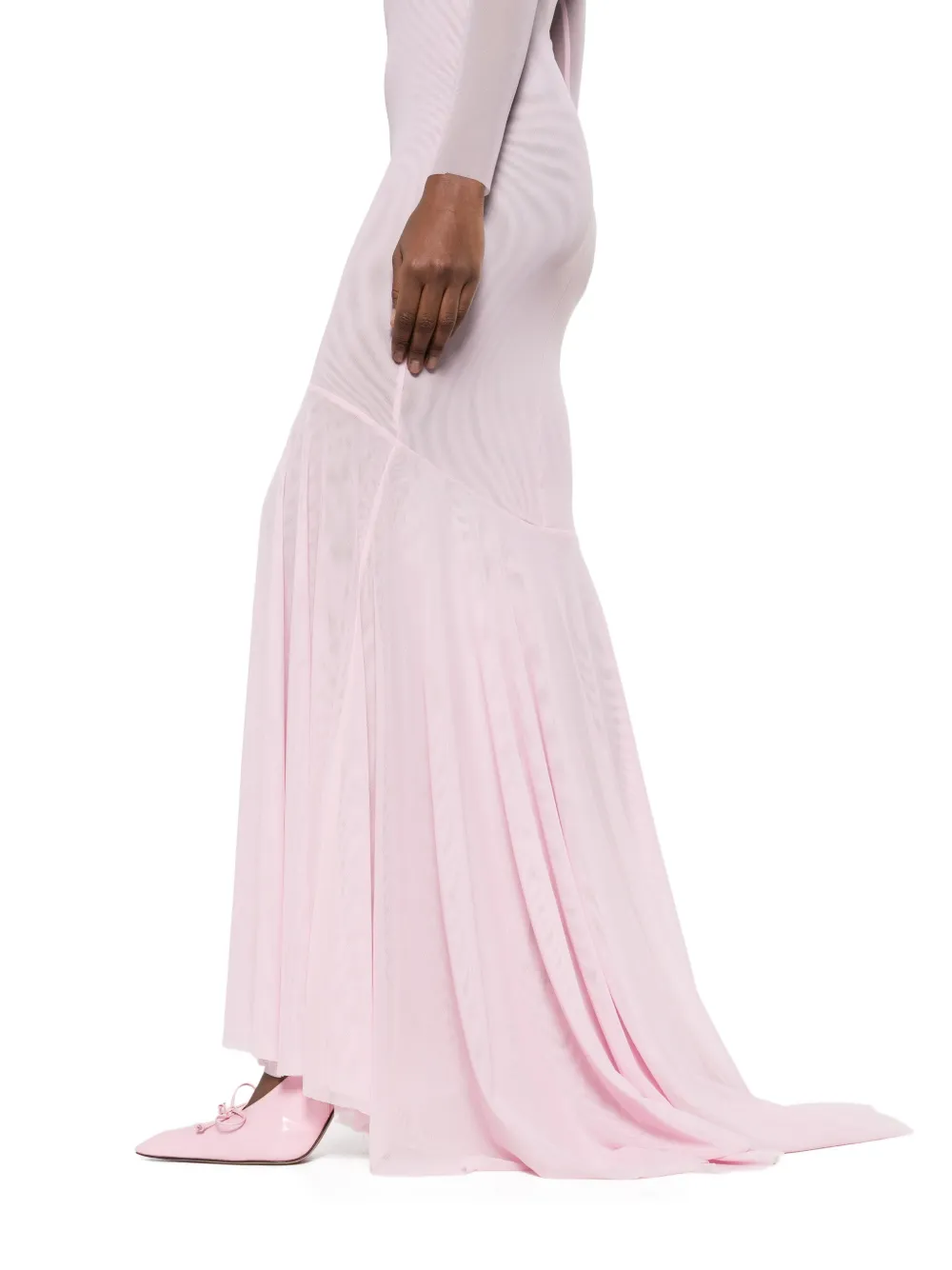 Atu Body Couture Maxi-jurk met lange mouwen Roze