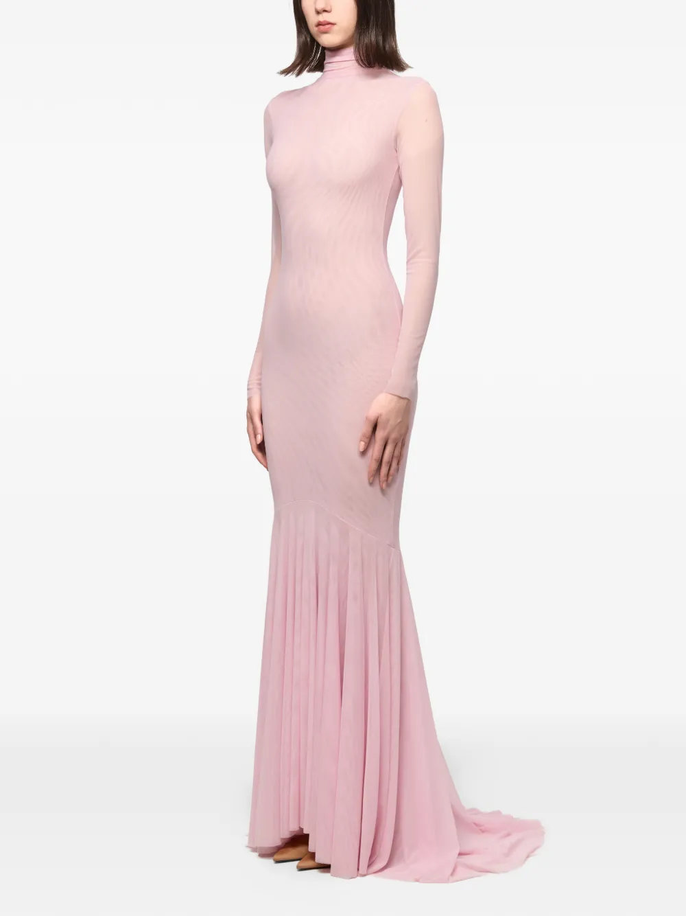 Atu Body Couture Maxi-jurk met lange mouwen Roze