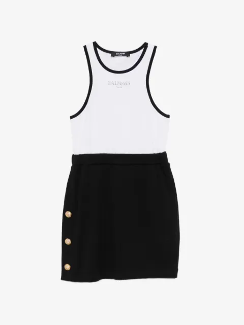 Balmain Kids vestido con detalle de botones