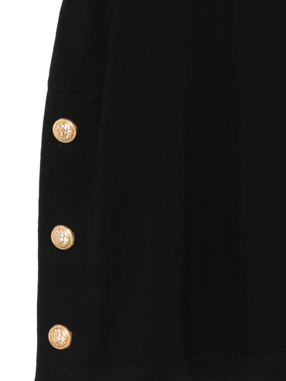 Balmain Kids Jurk verfraaid met knoop Wit