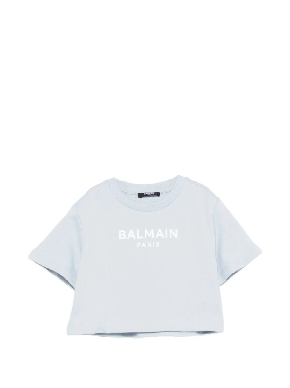 Balmain Kids logo-print T-shirt - Blu