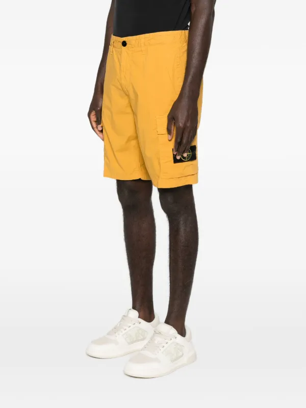 Stone Island Cargo Pocket Shorts | Yellow | FARFETCH