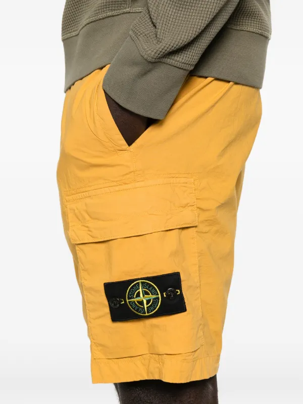 Stone Island Cargo Pocket Shorts | Yellow | FARFETCH