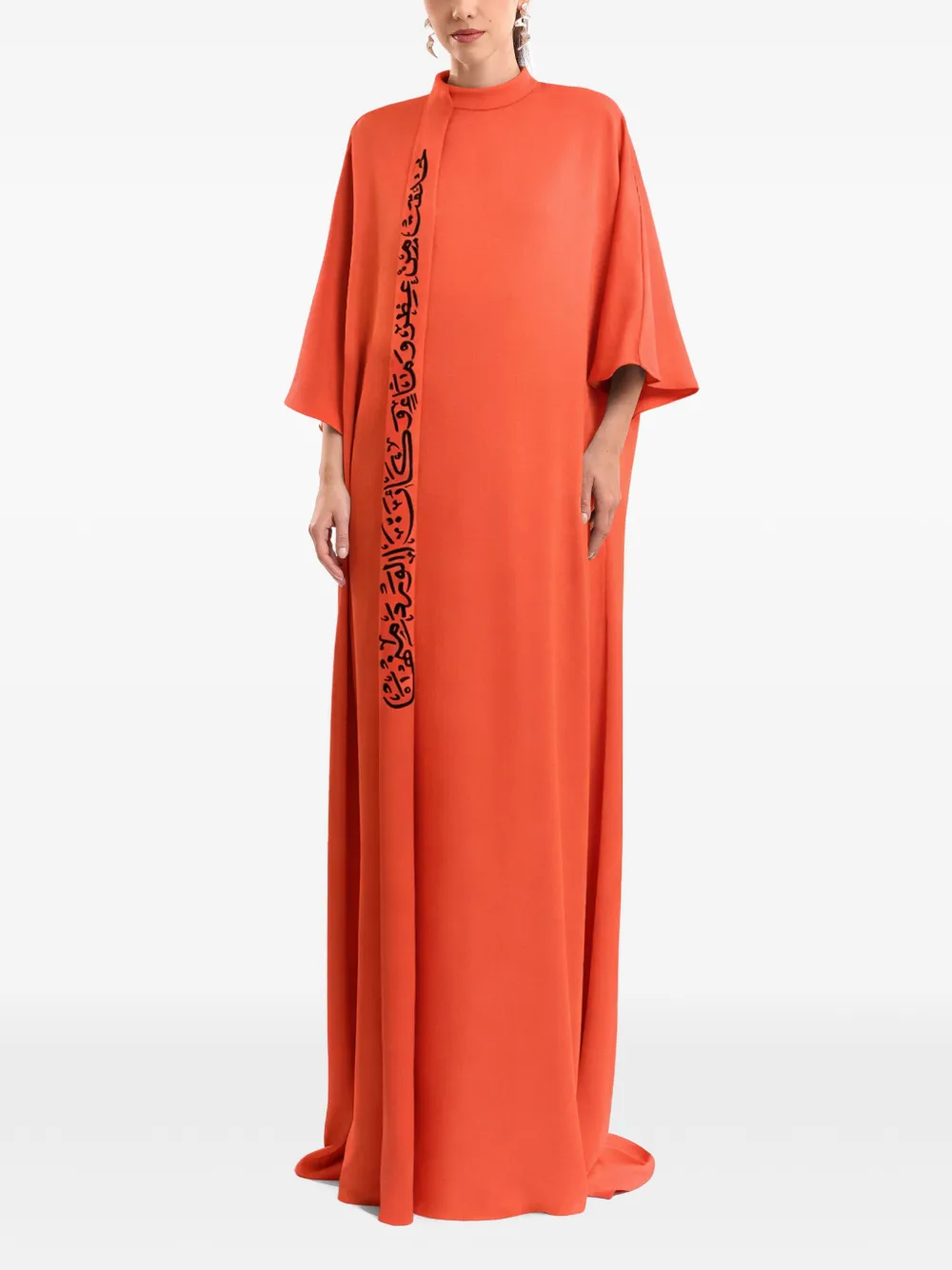 Gemy Maalouf Abito lungo Calligraphy - Arancione