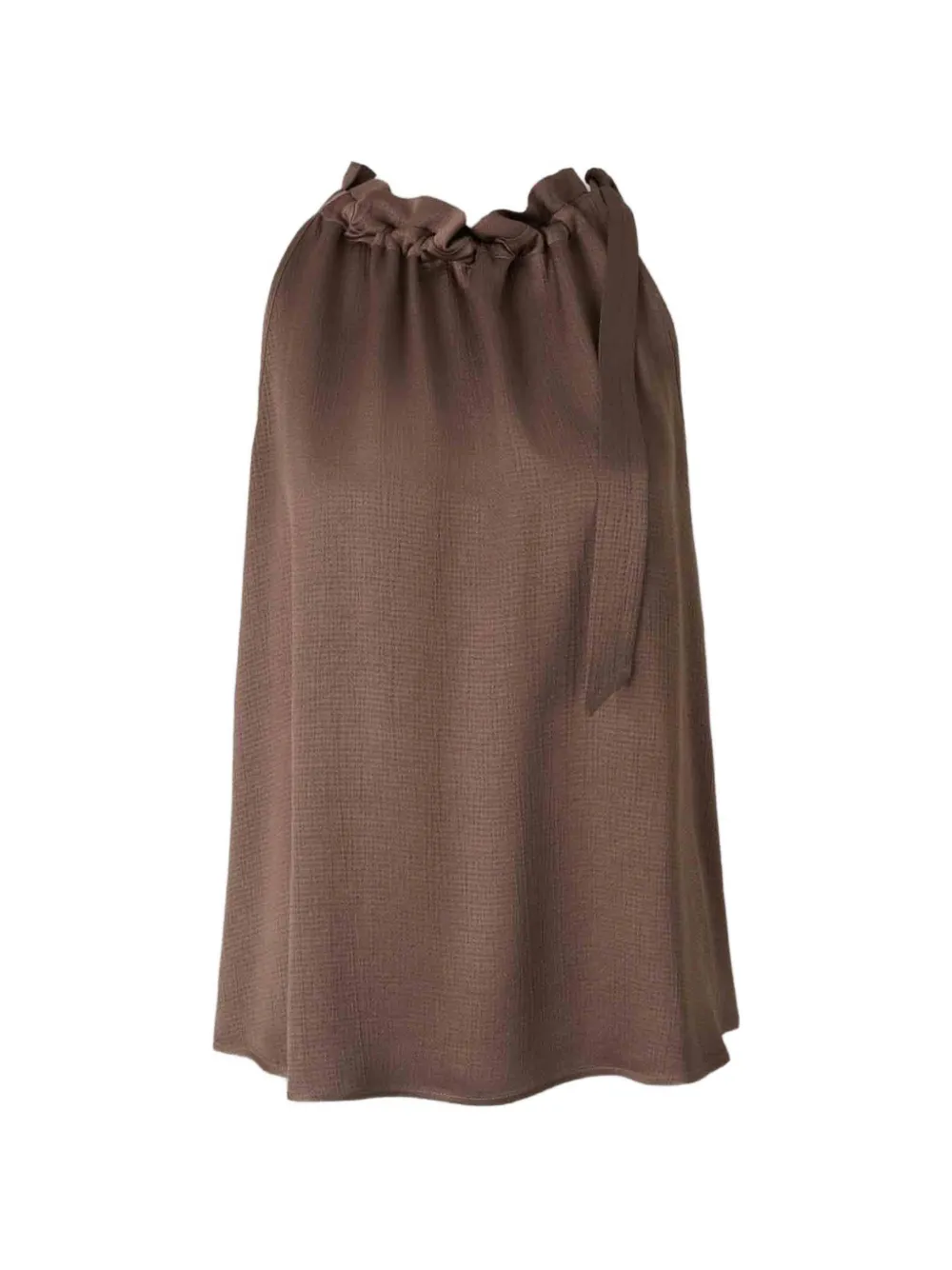 Peserico ruffled tie-fastening top - Marrone