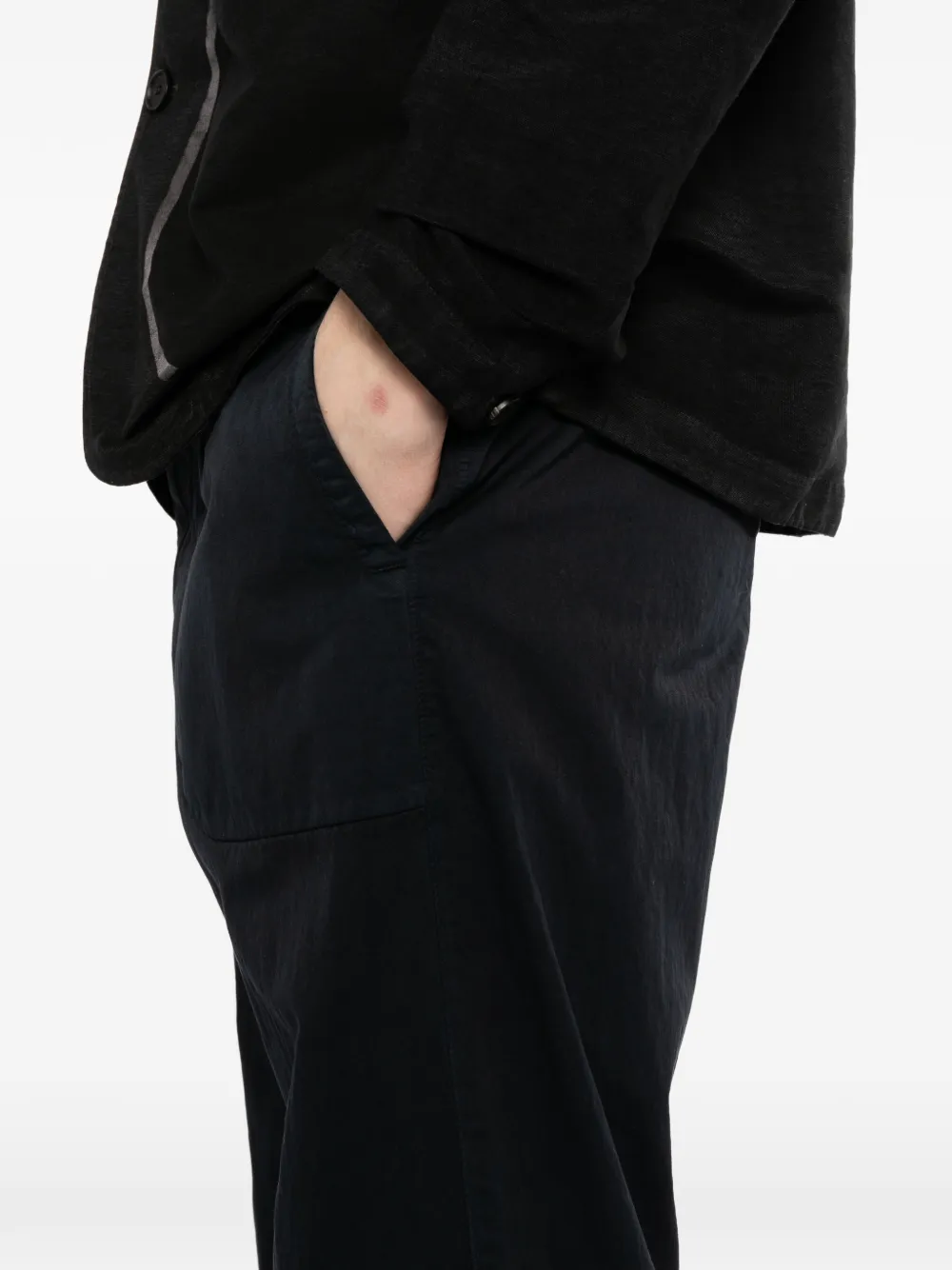 Massimo Osti Studio Broek met opgestikte zak Blauw
