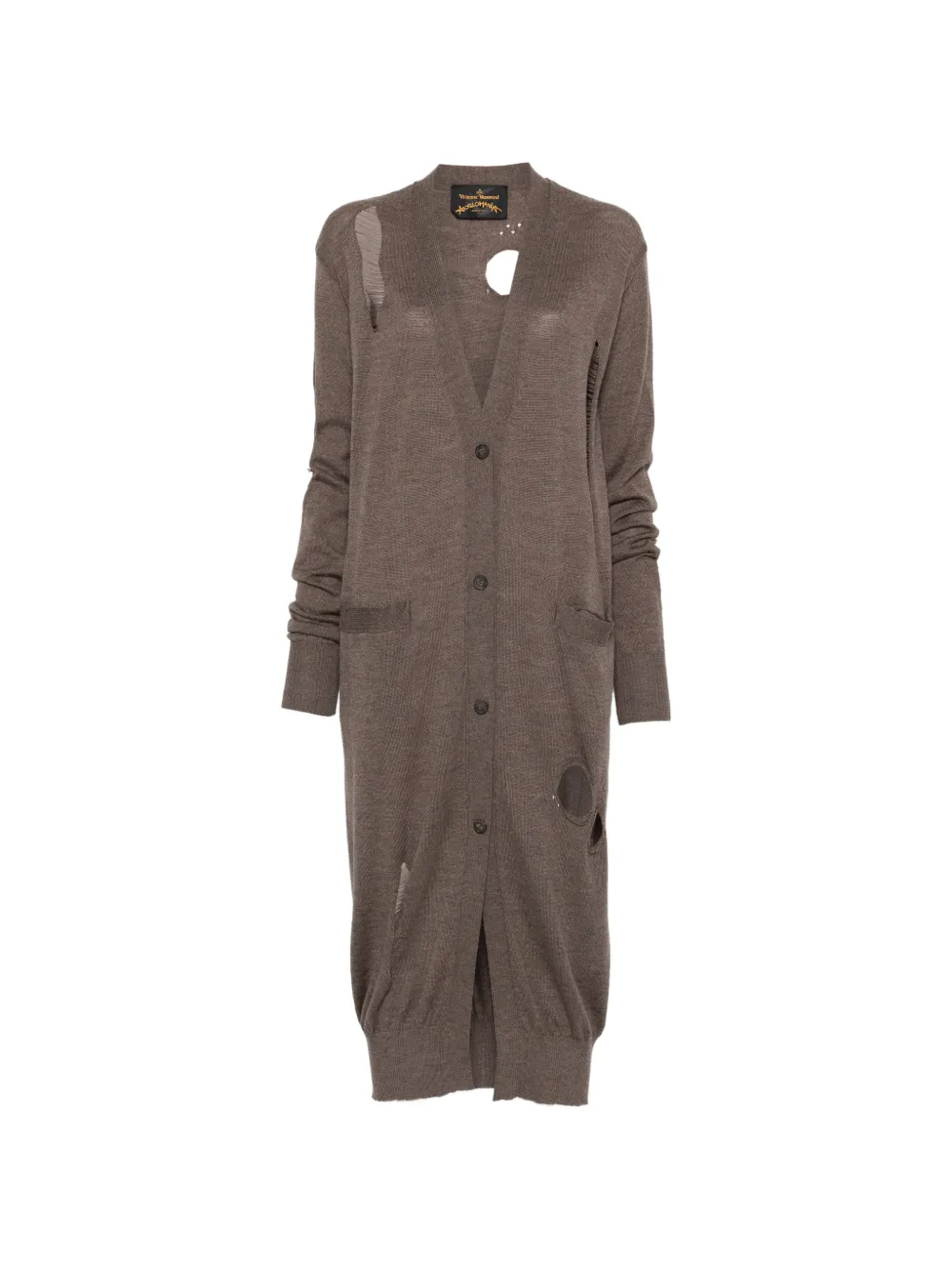 Vivienne Westwood Pre-Owned 2016 button ripped coat - Braun