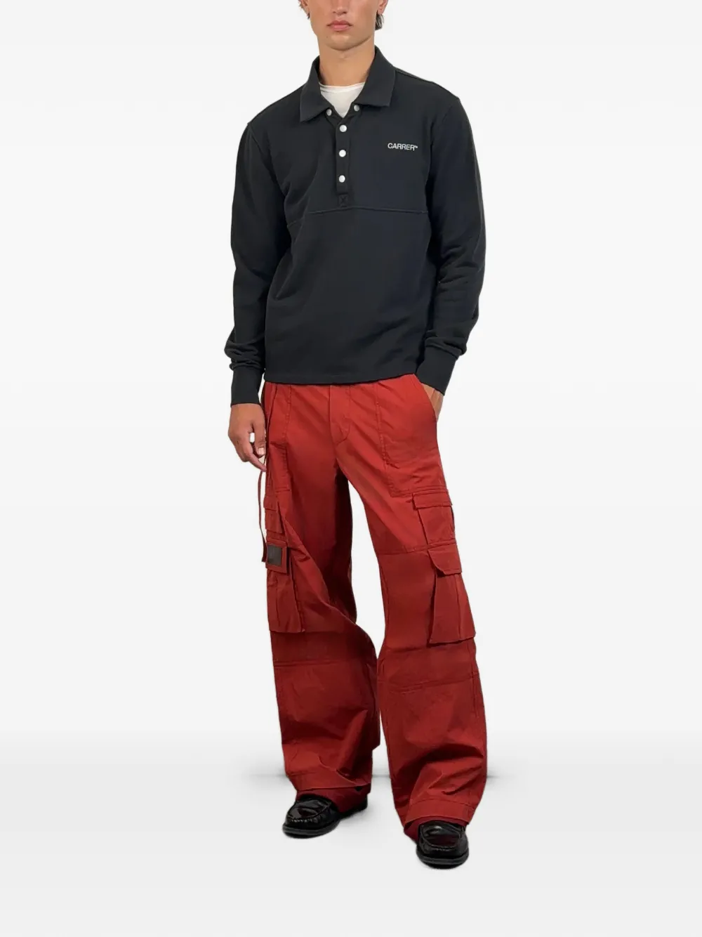 Carrer Val long-sleeve polo shirt - Zwart