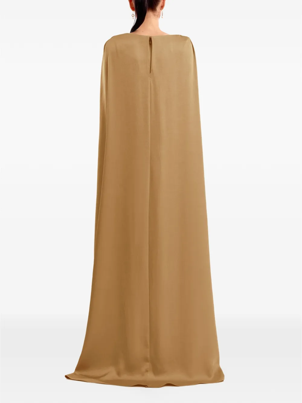 Gemy Maalouf Calligraphy maxi-jurk met col Bruin