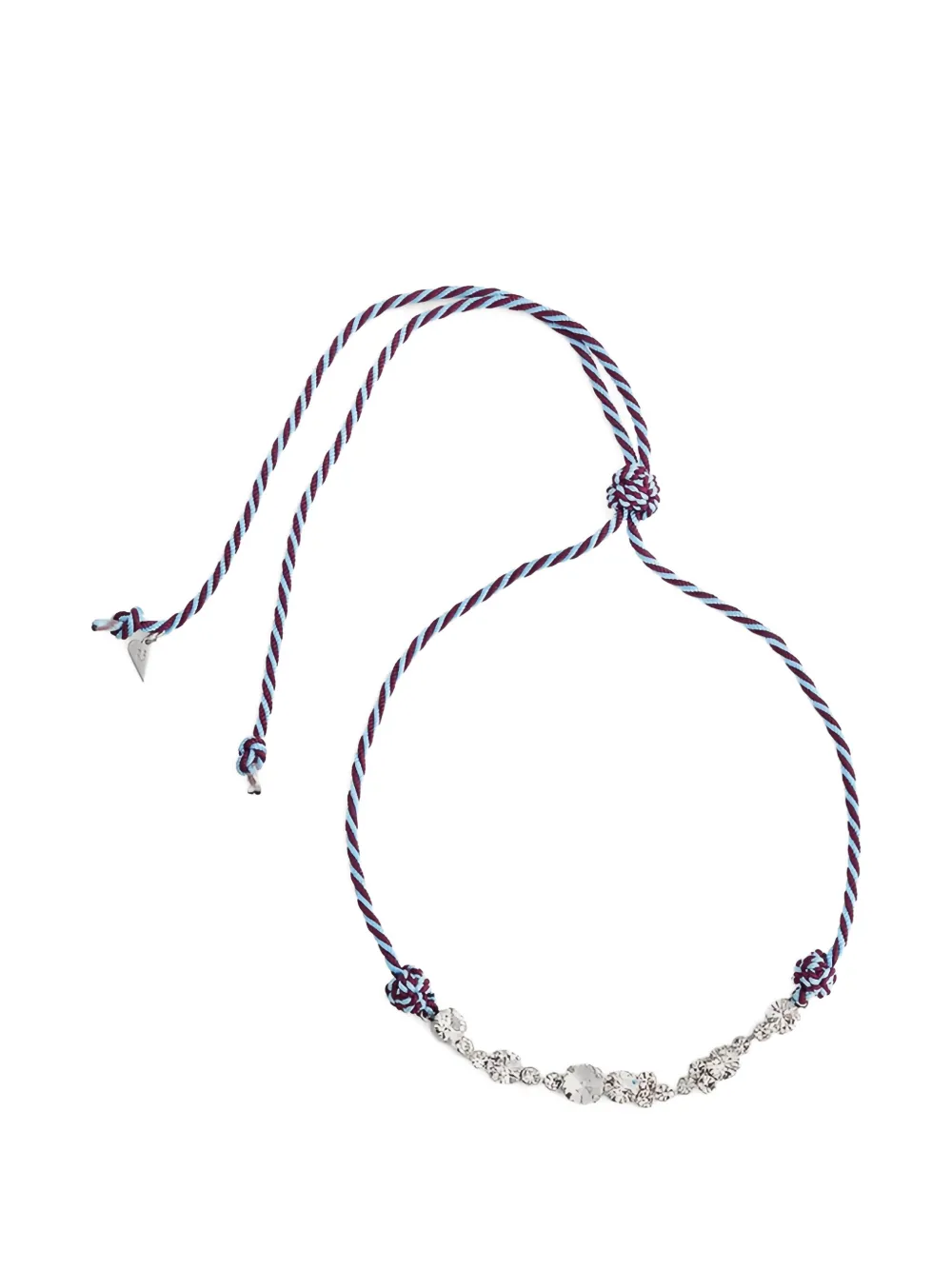 Forte Forte braided cord crystal-embellished necklace - Argento