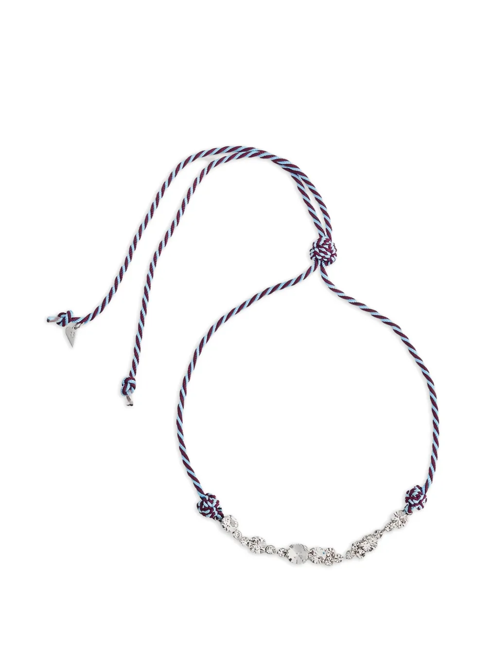 Forte Forte braided cord crystal-embellished necklace - Argento