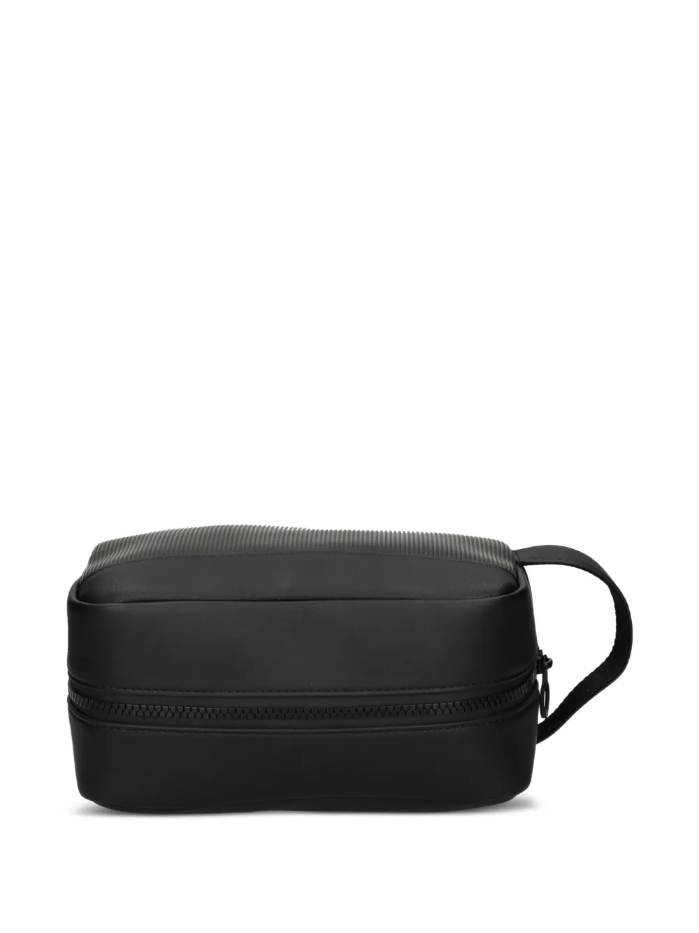 Tommy Hilfiger Geribbelde toilettas met rits Zwart