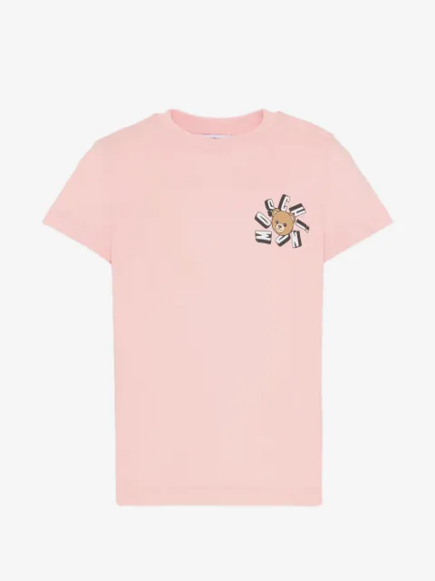 Moschino Kids playera con estampado gráfico