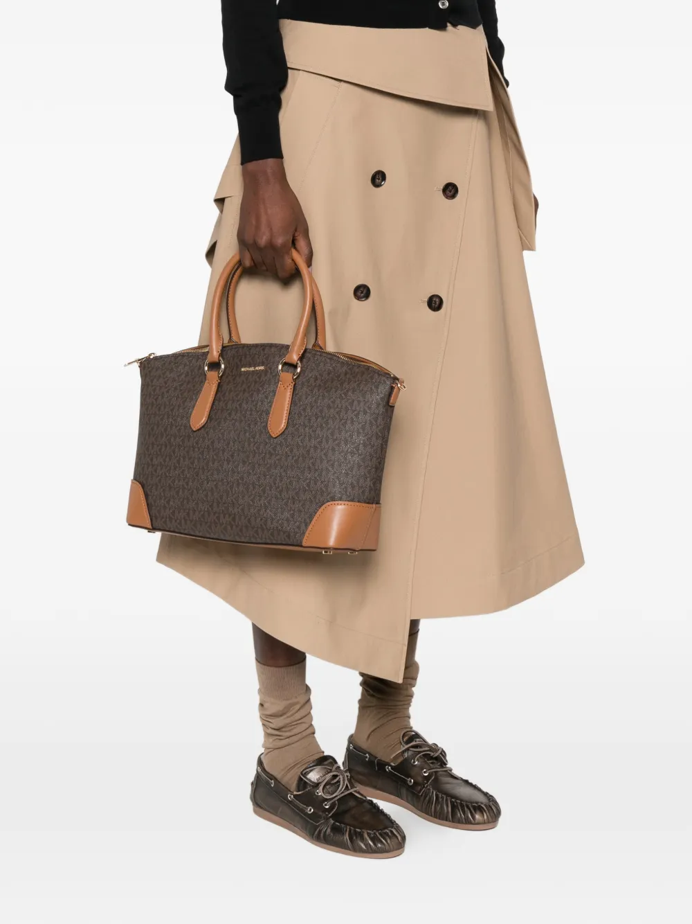 Michael Kors Grote Murphy shopper met monogram Bruin