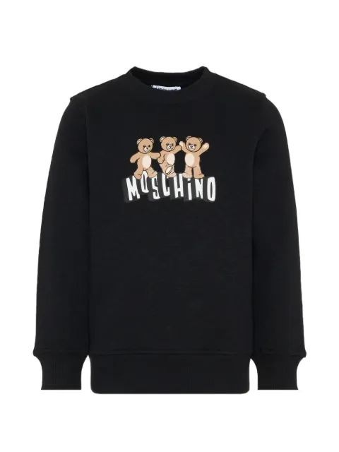 Moschino Kids suéter con cuello redondo y motivo de oso