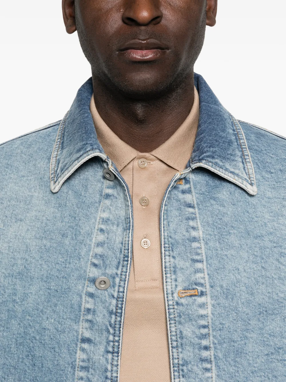 Emporio Armani front-pocket Denim Jacket | Blue | FARFETCH ZA