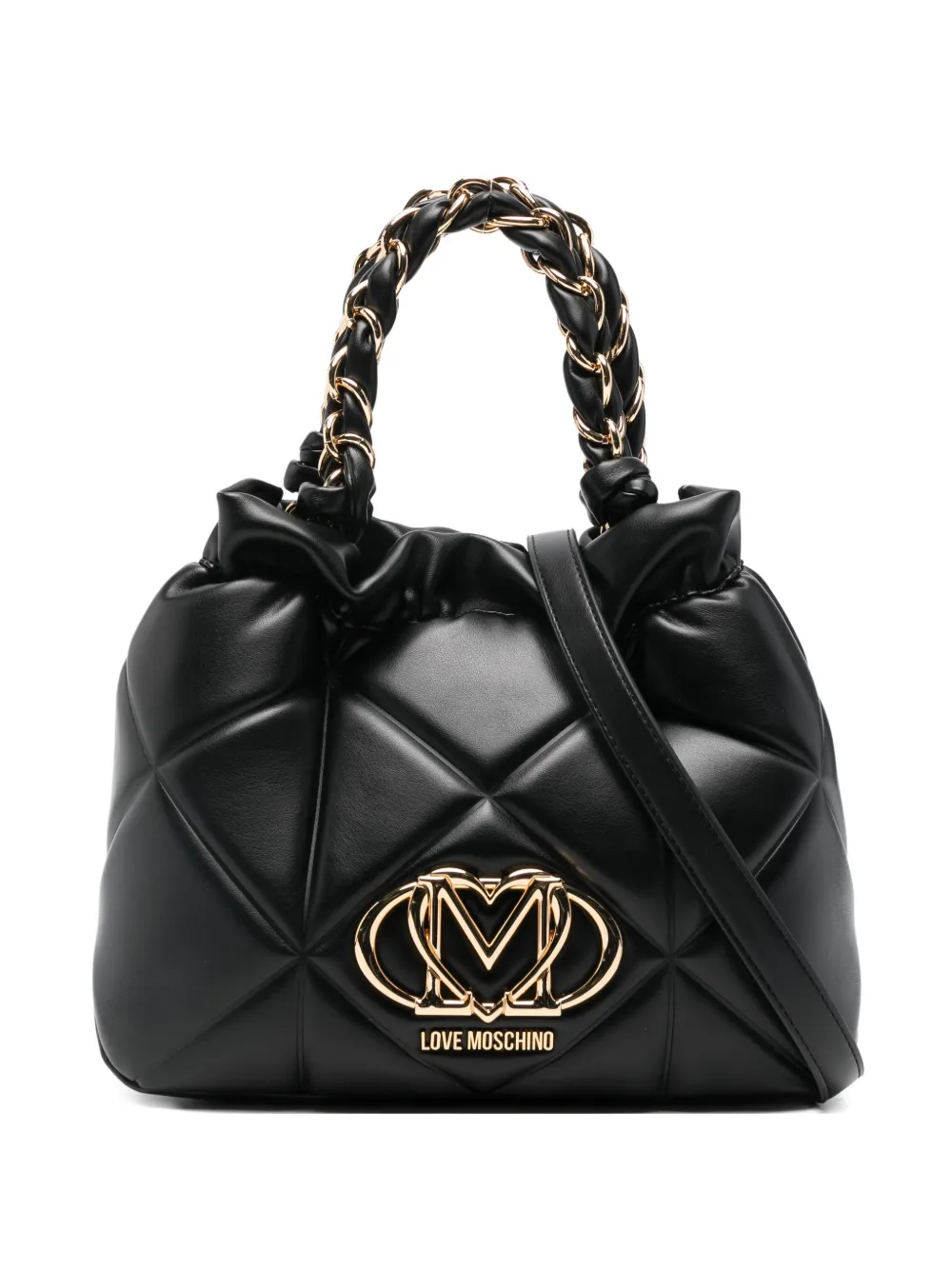 Love Moschino quilted logo-detail tote bag - Nero